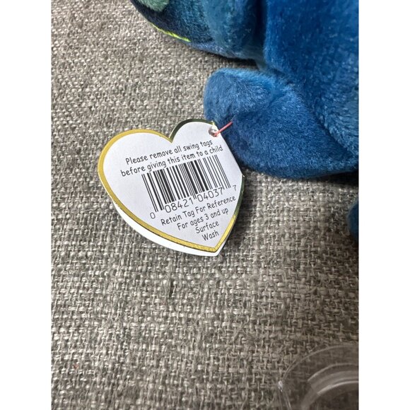 Vintage 1997 Ty Beanie Baby Rainbow Dark Blue Plush Collectible Stuffed Animal - Picture 8 of 8